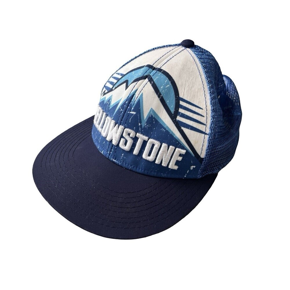 Yellowstone Trucker Snapback Hat Blue Mesh Cap One Size‎ TV Series Western